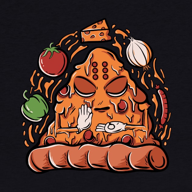 Pizza buddha by PlasticGhost